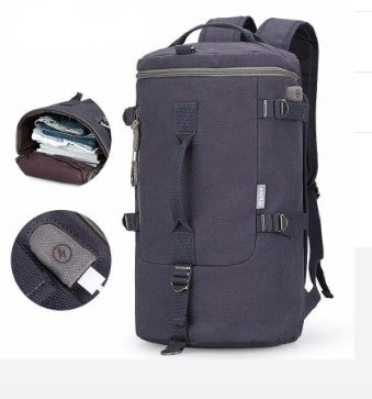 Rucksack für 15" Laptop – Canvas, Farben: Kaffee, Schwarz, Blau – Bild 4 | LuxeStyle