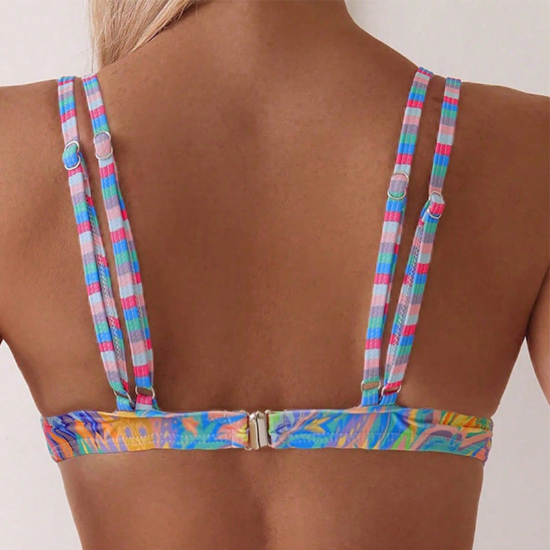 Bikini-Set mit Print-Trägern