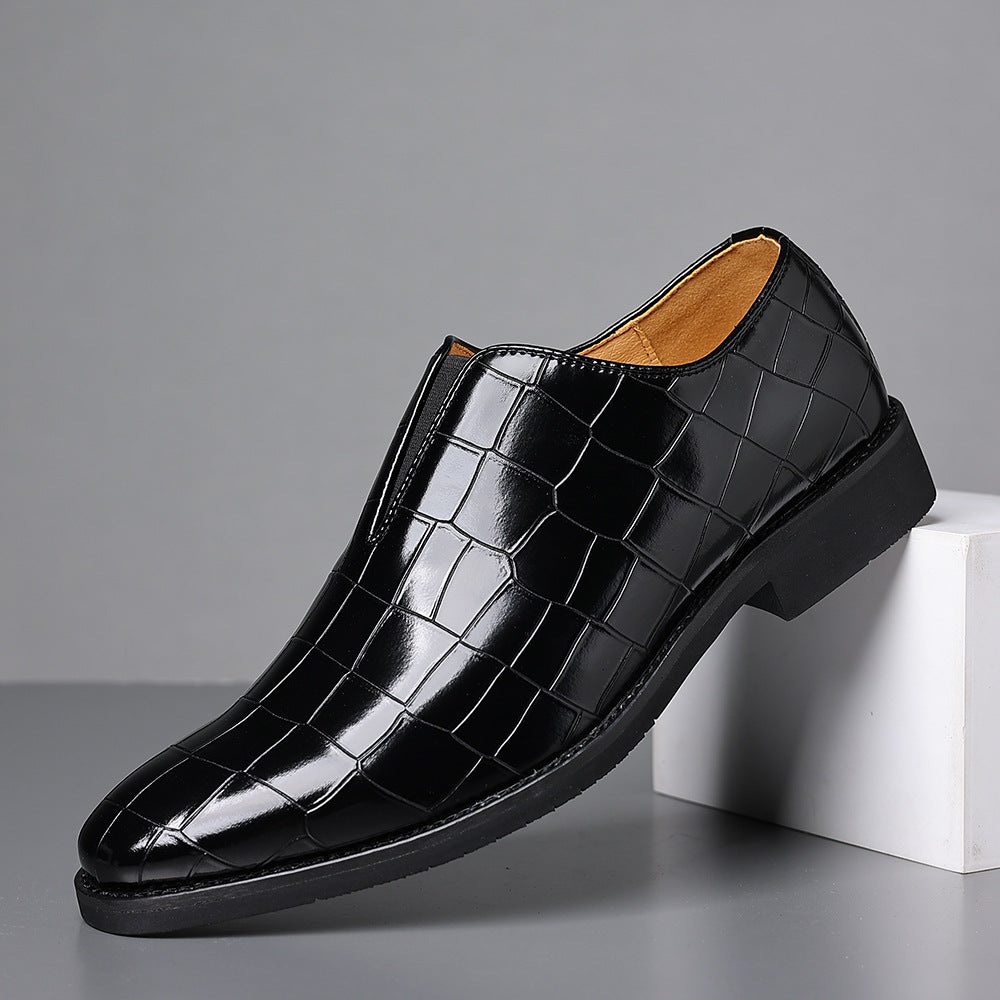 Freizeitschuhe Herren Leder Steinmuster