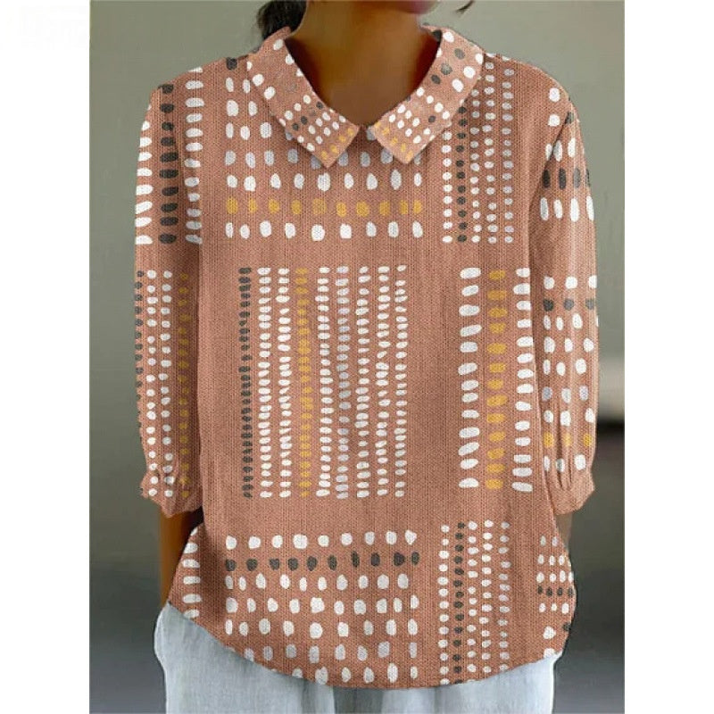 Loose Langarmshirt im Retro-Look