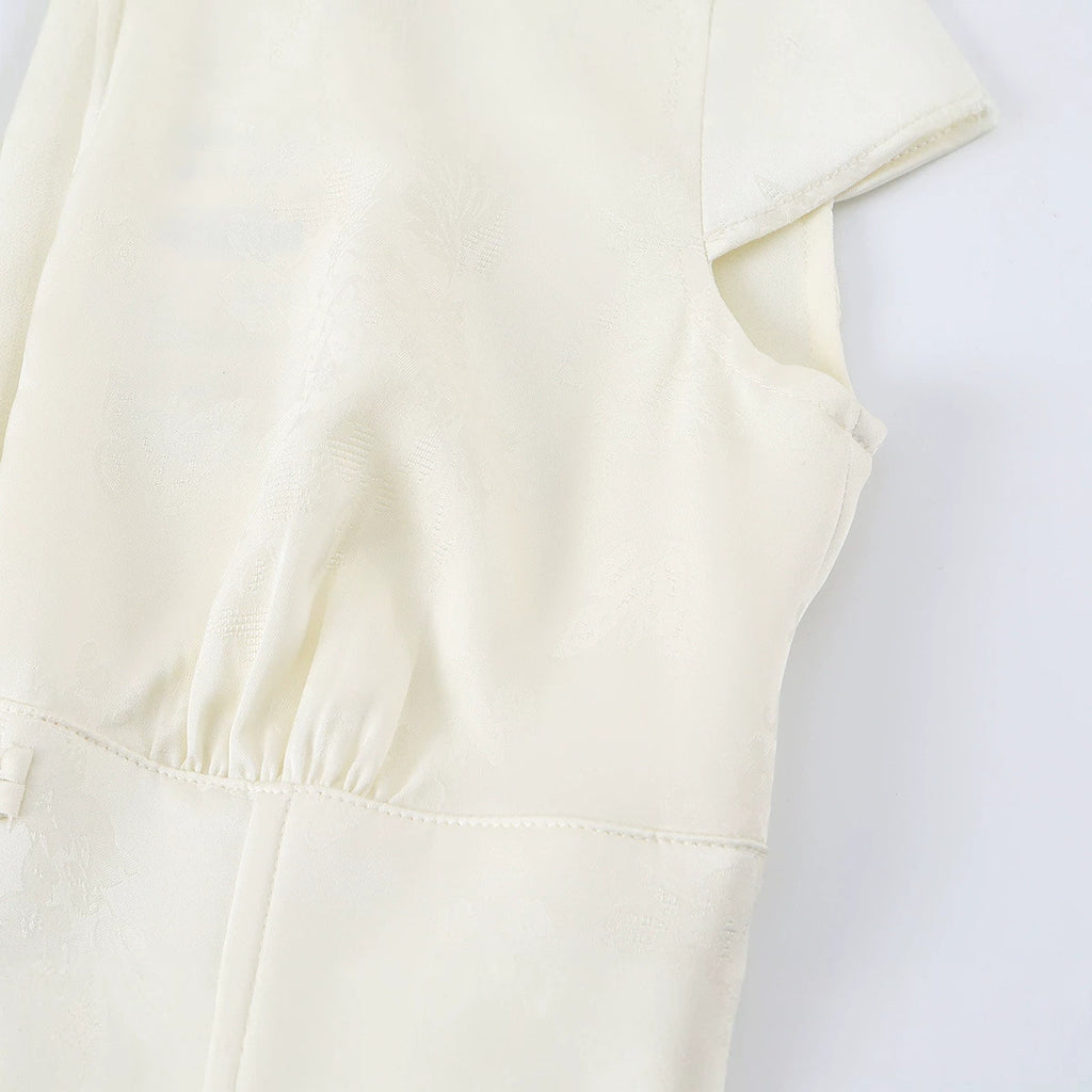 Jacquard Mini-Kleid aus Satin