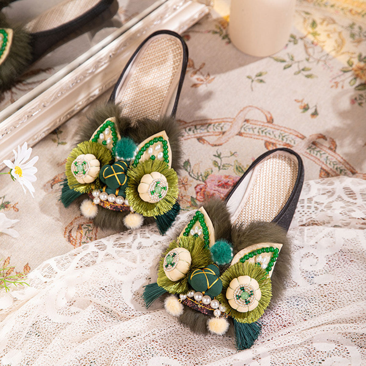 Chinesische Tigerkopf-Slipper für Damen
