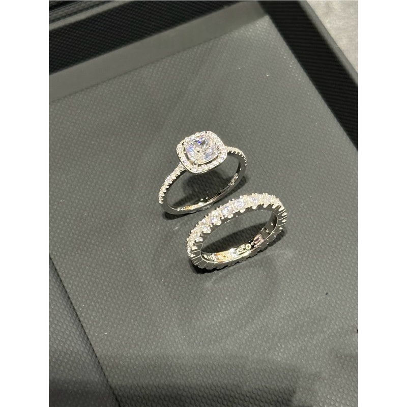 Diamant-Würfelzucker Ring für Damen