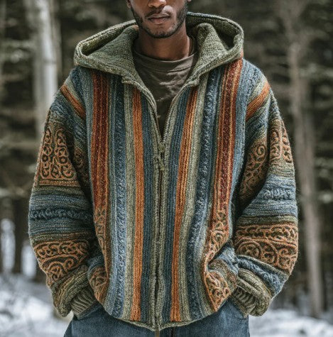 Abstrakte Cape-Jacke für Herren