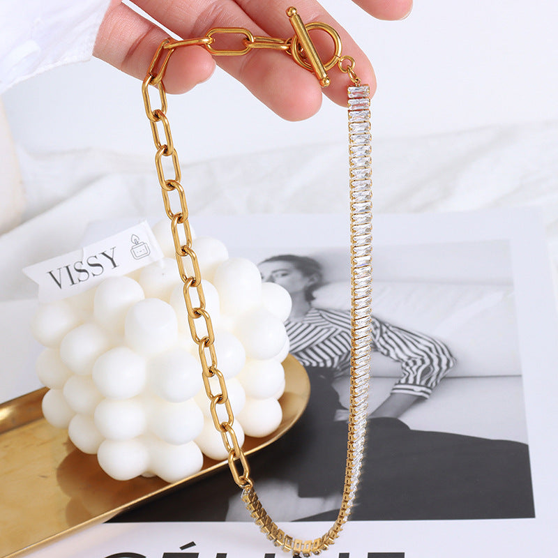 Funkelndes Zirkon OT-Verschluss Armband – Bild 2 | LuxeStyle