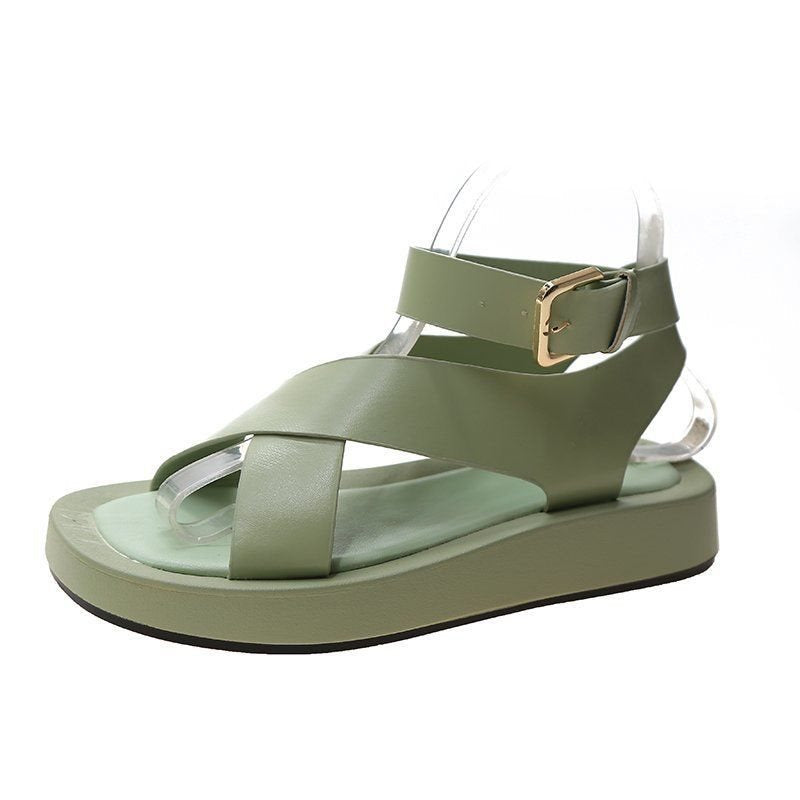 Plateau-Mules mit Fesselriemen