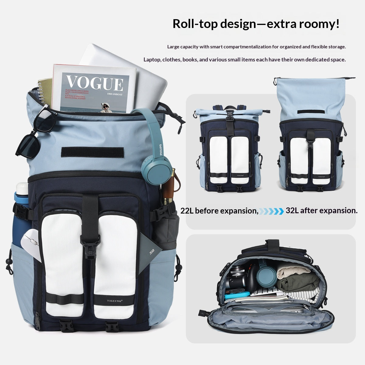 Wasserdichter Outdoor-Reiserucksack 20-35 L – Bild 2 | LuxeStyle