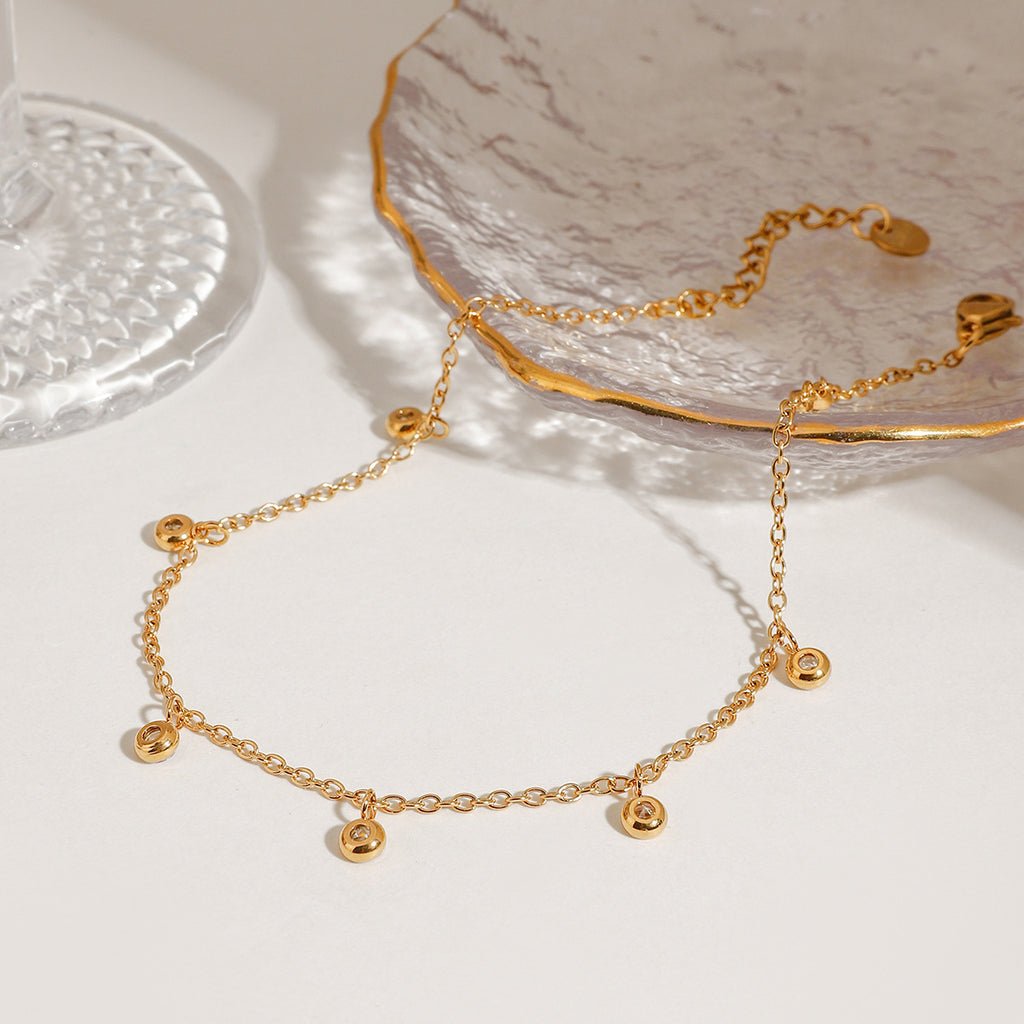 Zirkon-Fusskette aus Edelstahl – Bild 6 | LuxeStyle
