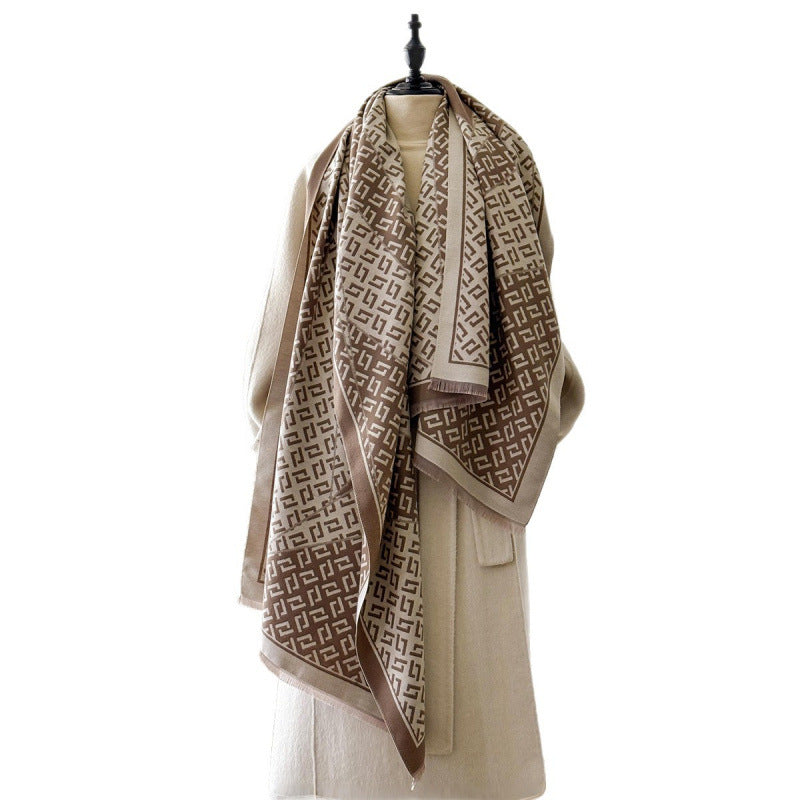 Doppelseitiger Jacquard-Schal – Bild 3 | LuxeStyle