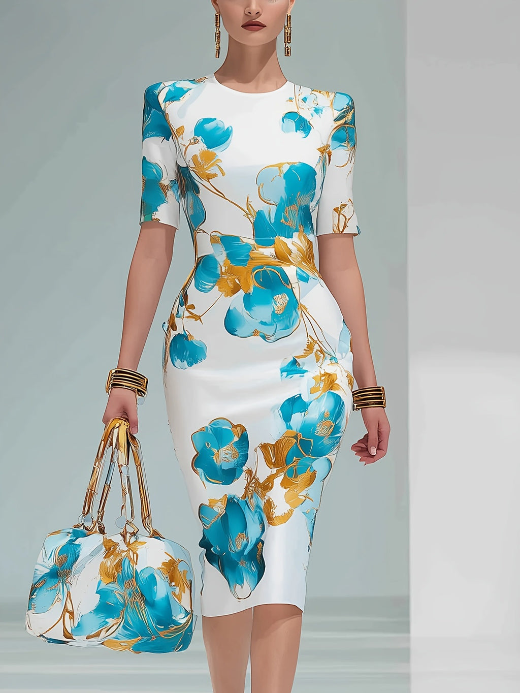 Elegantes Blumenkleid