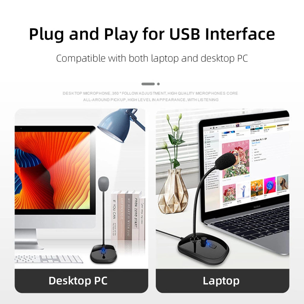 USB Schwanenhals Mikrofon für Computer