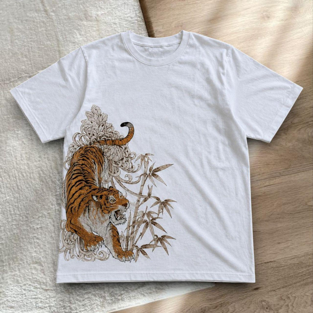Tiger-Druck T-Shirt