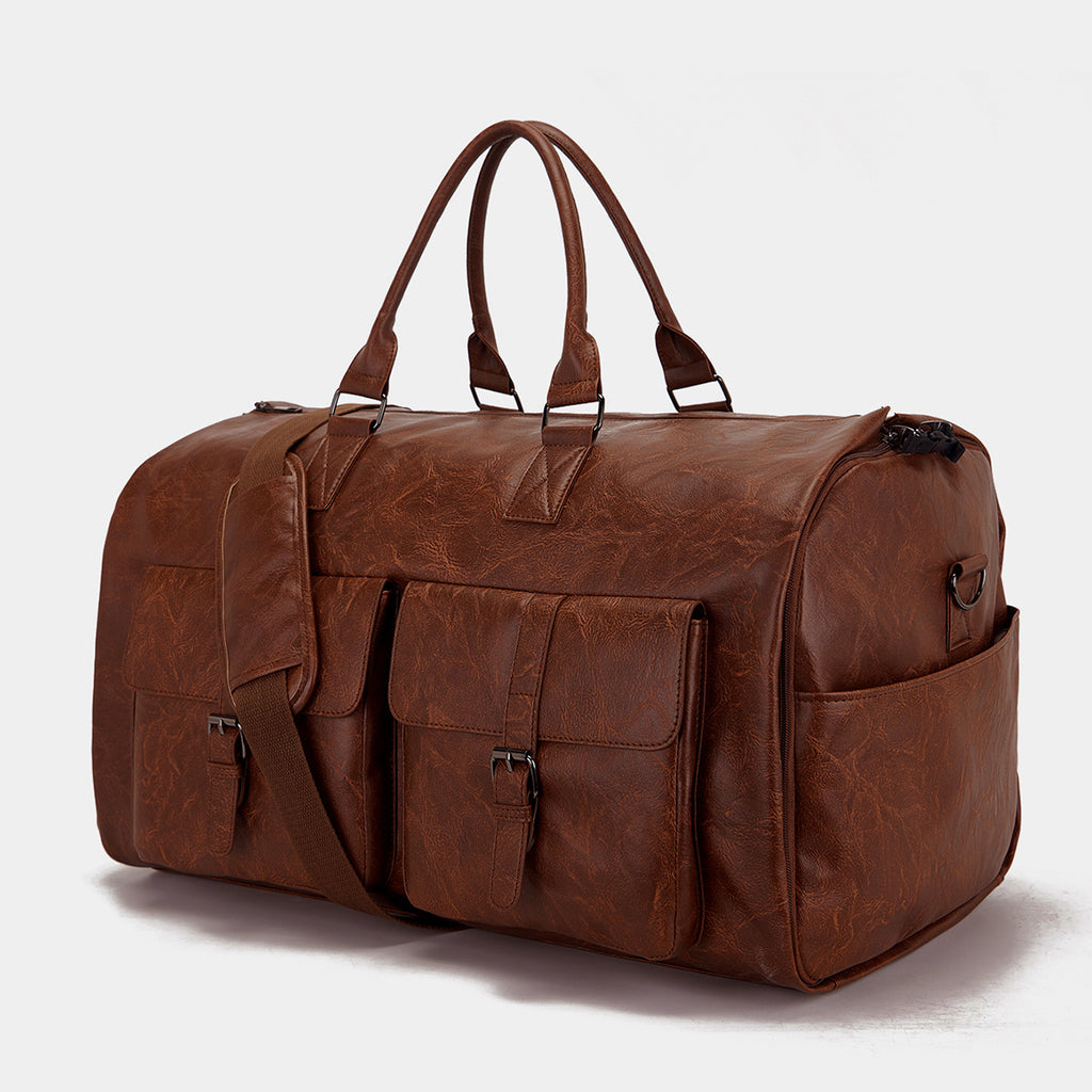 Reisetasche aus PU-Leder – wasserdicht, 36–55 L