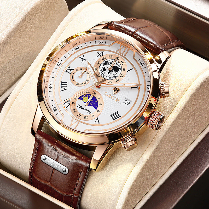 Herrenuhr mit Mondphase