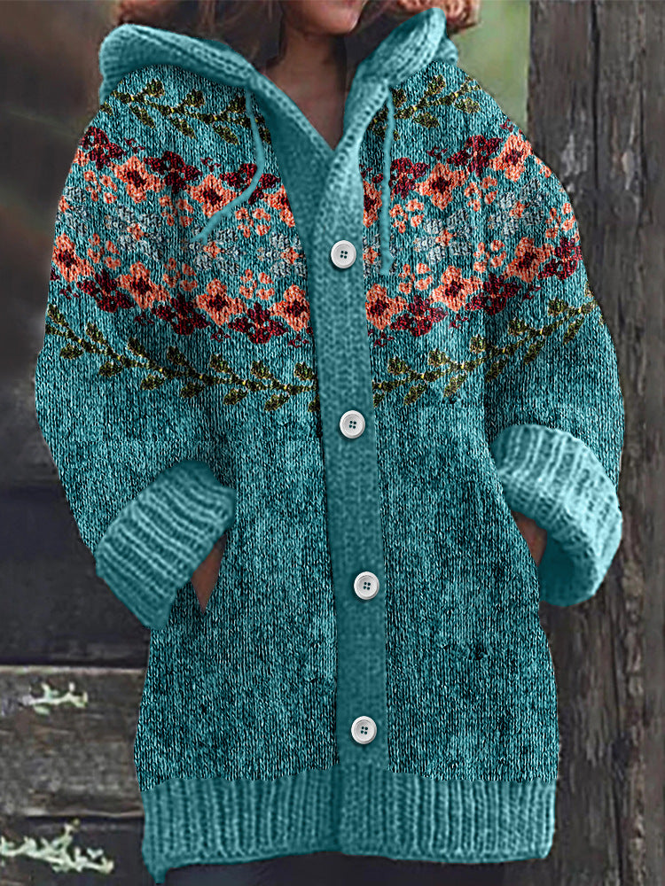 Cape-Jacke mit abstraktem 3D-Weihnachtsdruck