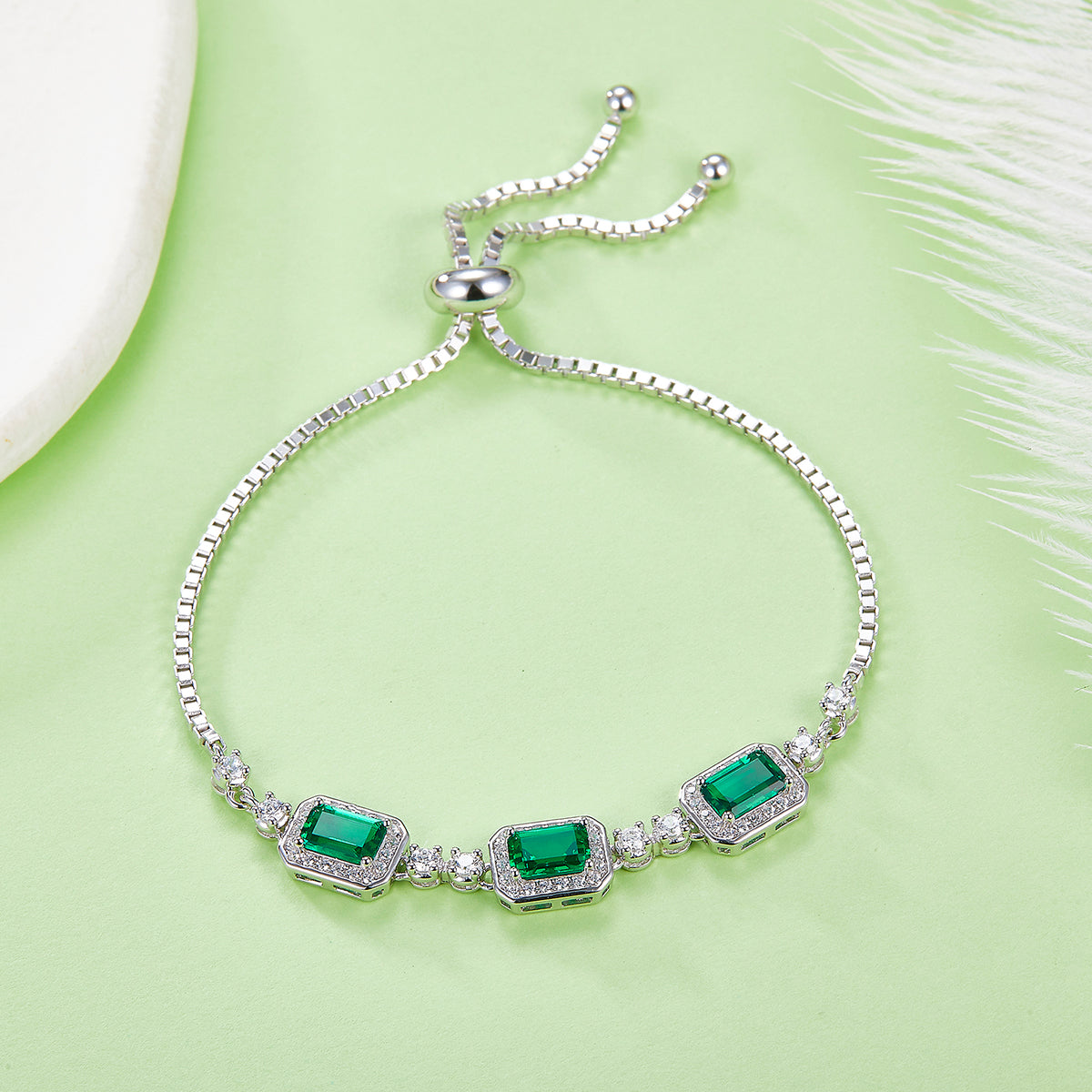 Sterlingsilber Armband mit Lab-Grown Edelsteinen