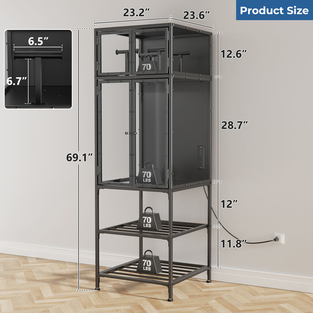 3D-Drucker-Schrank mit doppeltem Filament-Rack