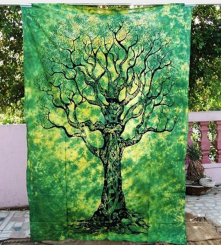 Mandala Wandteppich – Grünes Blumenmuster – Bild 3 | LuxeStyle