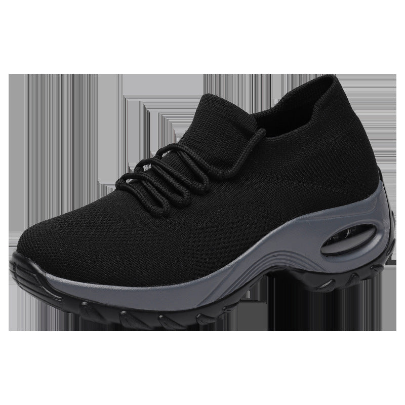 Sportliche Strick-Socken-Schuhe mit Plateau