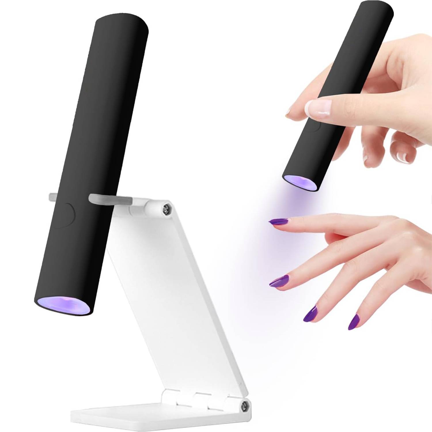 Mini UV/LED Nagellampe mit Ständer, kabellos – Ansicht 6
