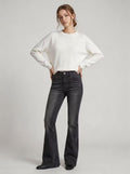 High-Waist Slim-Fit Jeans mit leicht ausgestelltem Bein – Ansicht 2
