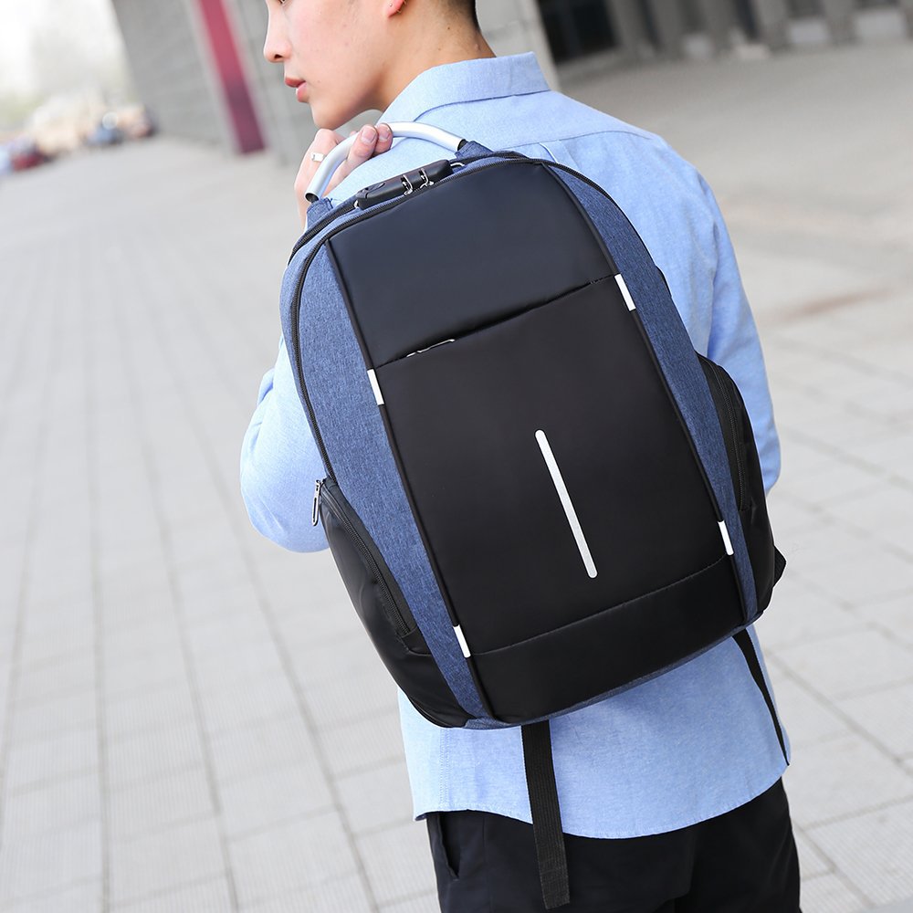 Multifunktionaler Rucksack mit USB-Lock und grossem Fassungsvermögen – Bild 4 | LuxeStyle