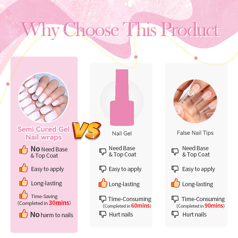 Semi-curing French Gel-Nagelsticker – Bild 4 | LuxeStyle