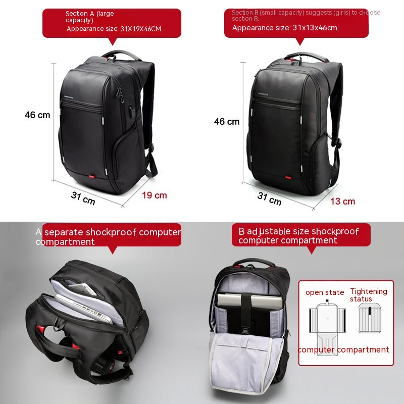 USB-Lade-Rucksack wasserdicht 15" – Bild 11 | LuxeStyle
