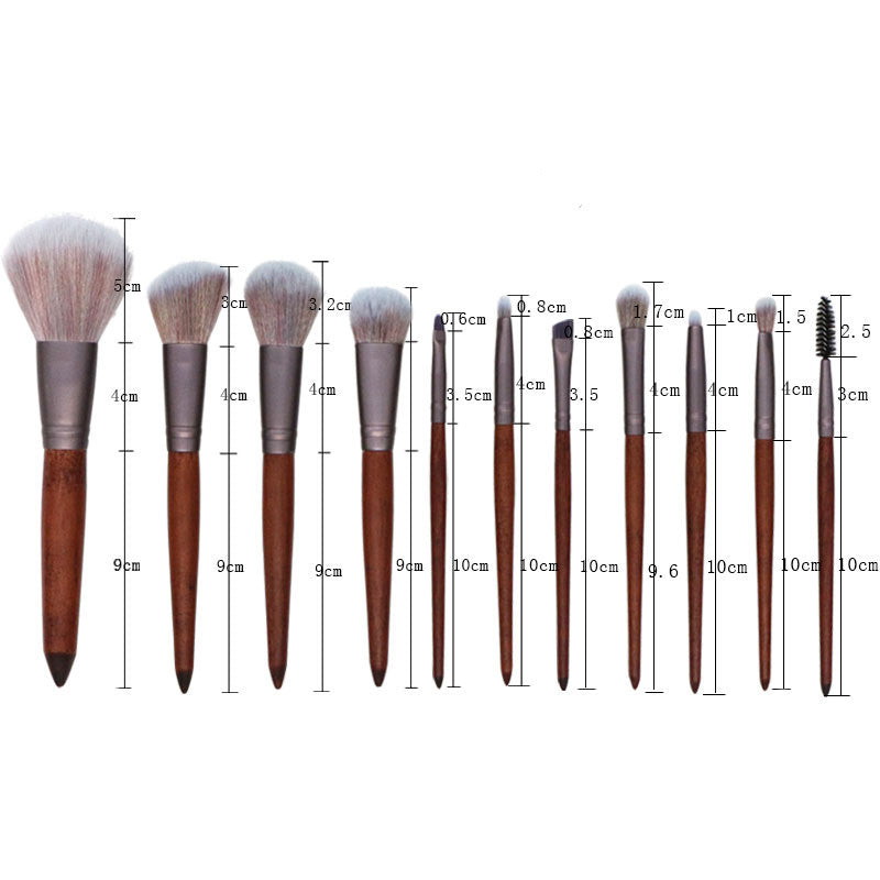 Makeup-Pinsel-Set 11‑teilig, Holz‑Handle – Bild 3 | LuxeStyle