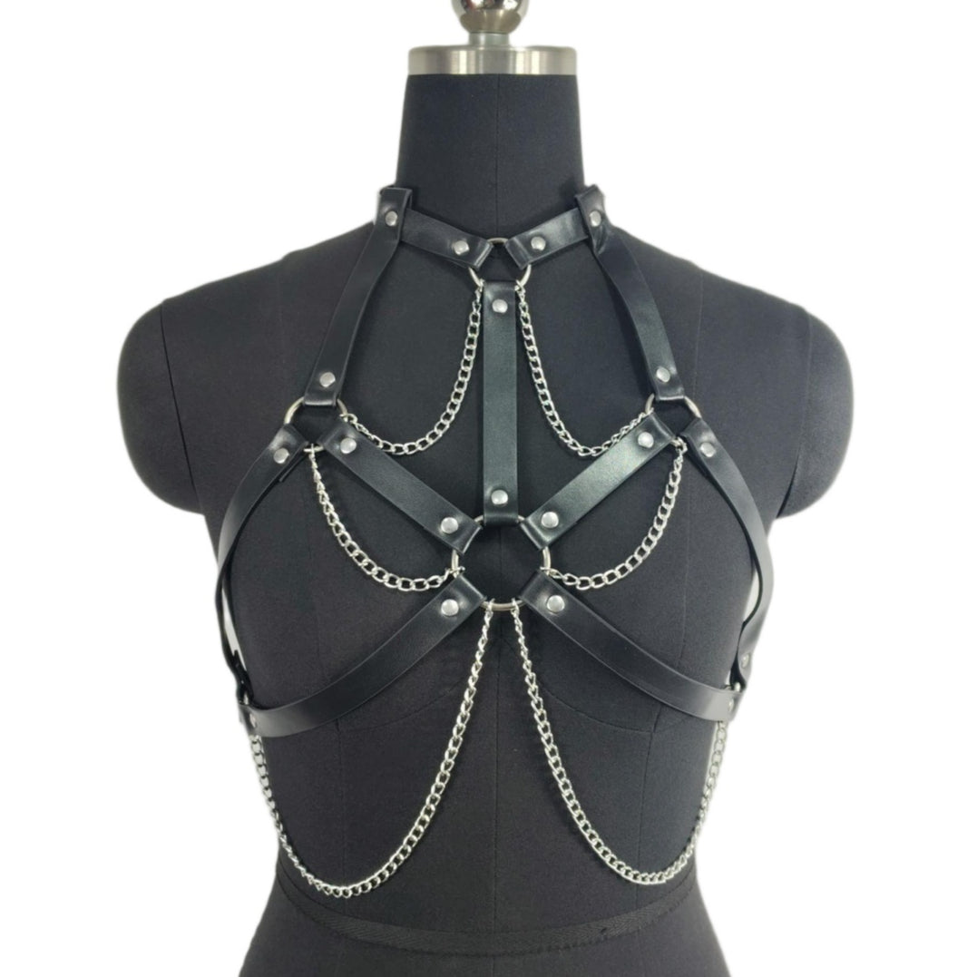 Lederriemen mit Kette für Damen