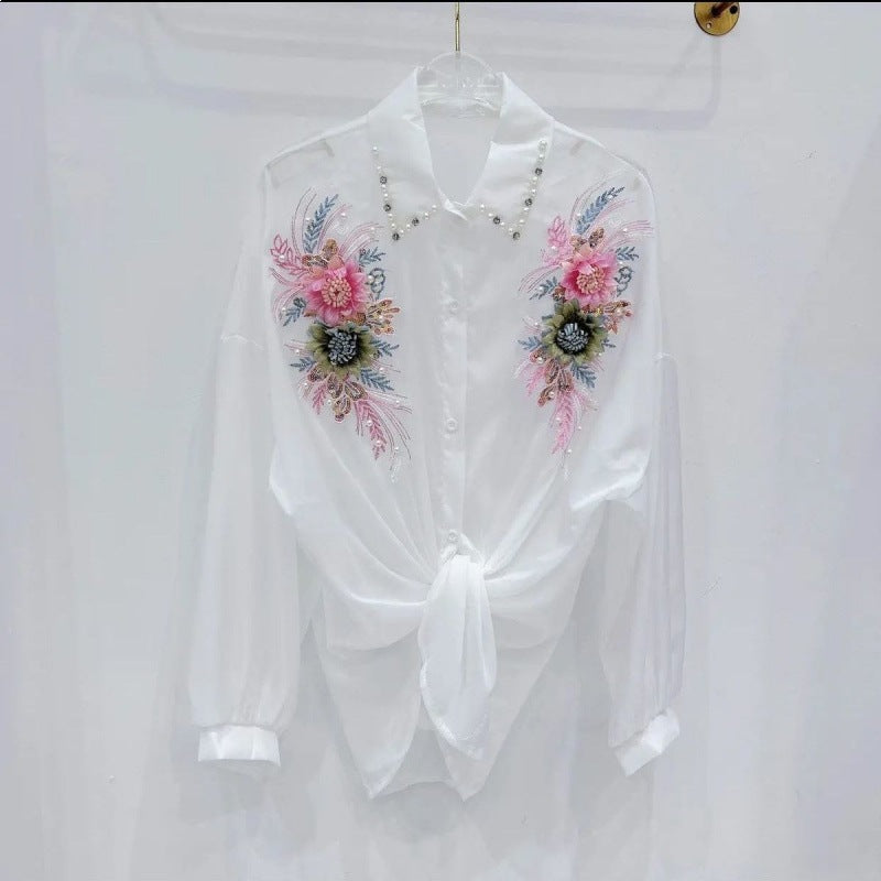 3D Blumen-Top mit Off-Shoulder – Bild 1 | LuxeStyle