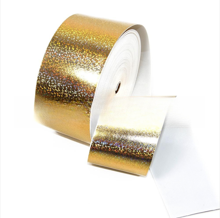 Laser-Silber-Rippband, 75mm, 50 Yards – Bild 5 | LuxeStyle