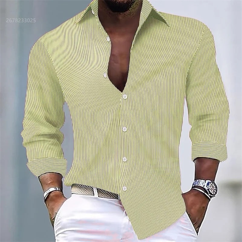 Herren Hemd Blau-Weiss Gestreift – Bild 1 | LuxeStyle