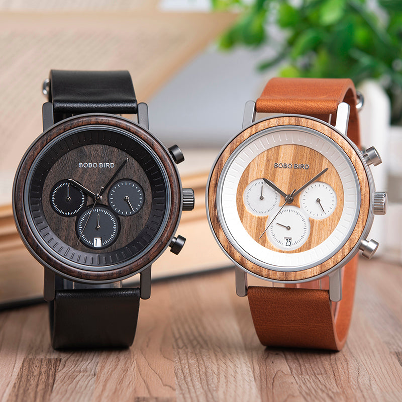 Holz-Chronograph mit Edelstahl – Bild 8 | LuxeStyle