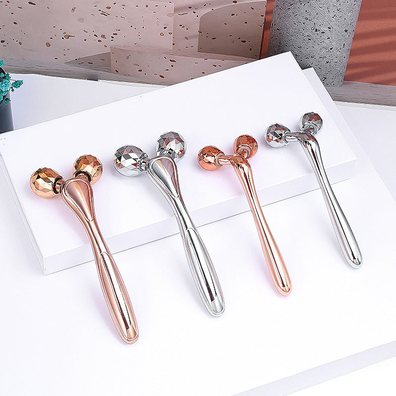Rosenquarz- und Jade-Roller mit 3D-Metall – Bild 2 | LuxeStyle