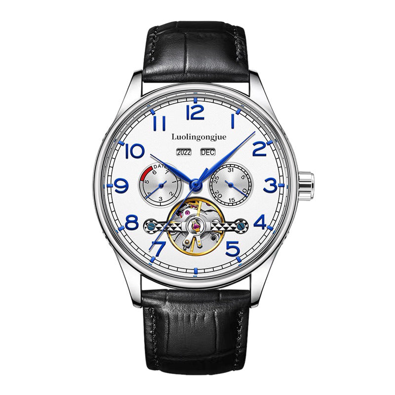 Business Herren Edelstahl-Mechanische Uhr