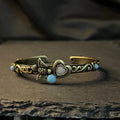 Retro-Armband mit Vogelmotiv und Achat | LuxeStyle