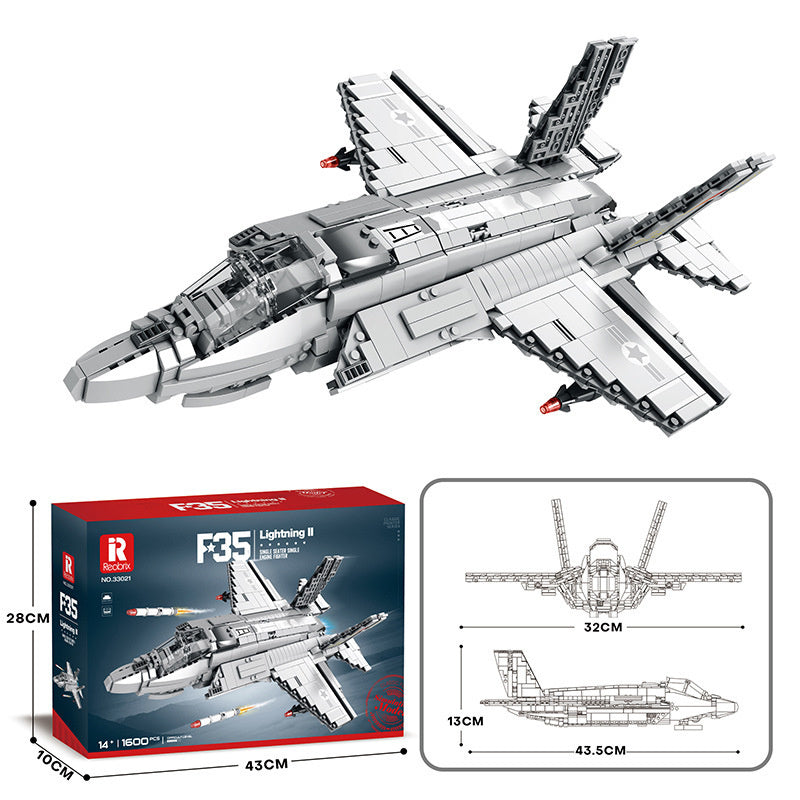 Militär Jet Bausteine Puzzle