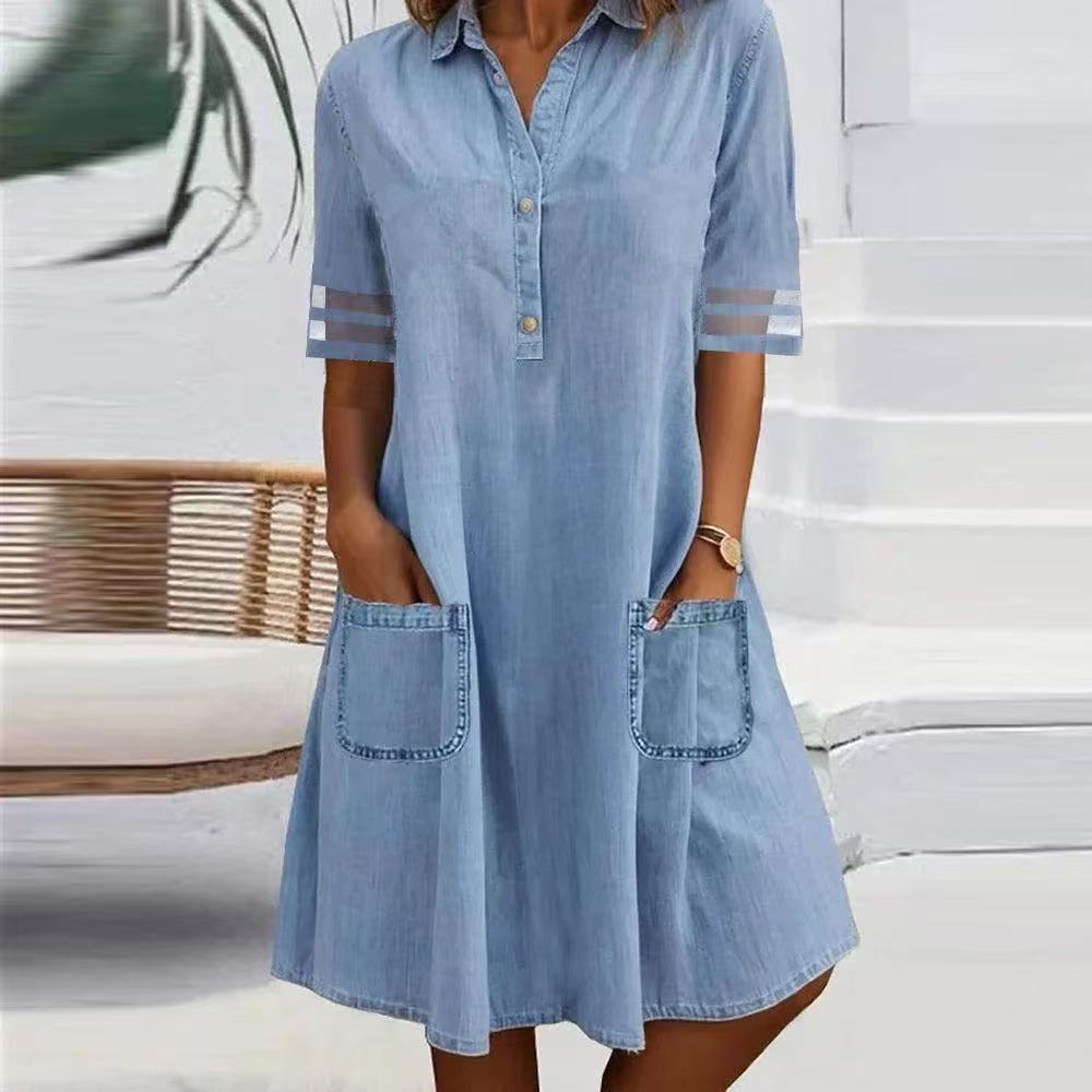 Denim Hemdblusenkleid im Casual-Look – Bild 6 | LuxeStyle
