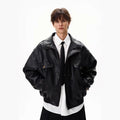 Vintage Bikerjacke aus PU-Leder