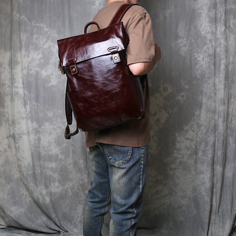 Echtes Leder Rucksack – 20 L, Anti-Diebstahl – Bild 2 | LuxeStyle