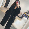 Langer Damenmantel im Kaschmir-Look
