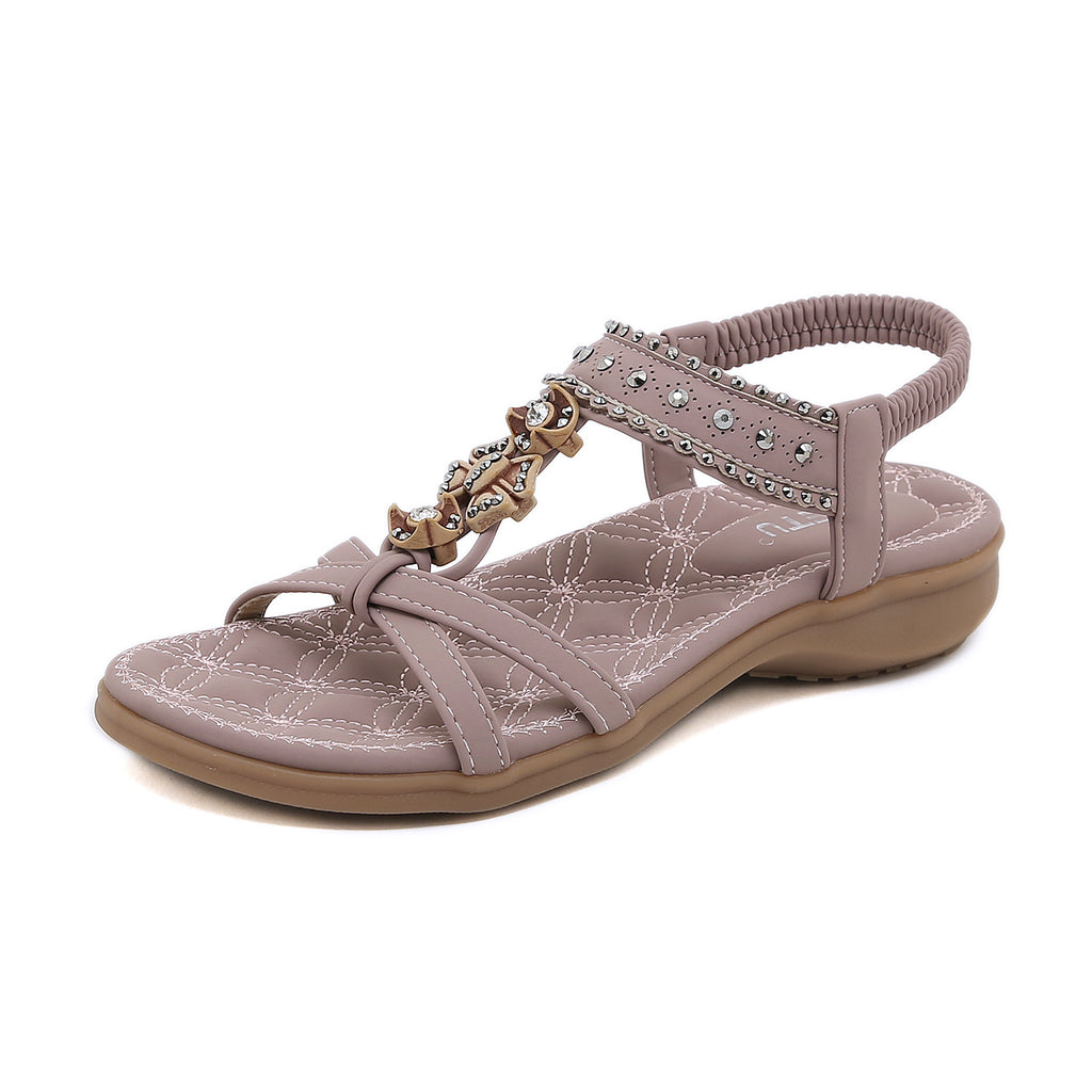 Bohemian Strass-Sandalen mit runder Zehenpartie – Bild 2 | LuxeStyle
