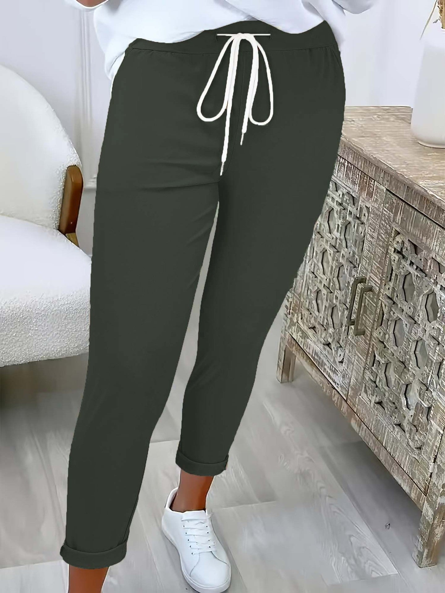 Vielseitige Caprihose mit Bündchen
