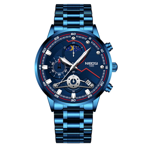 Herren-Quarzuhr mit Chronograph und Mondphase – Bild 15 | LuxeStyle