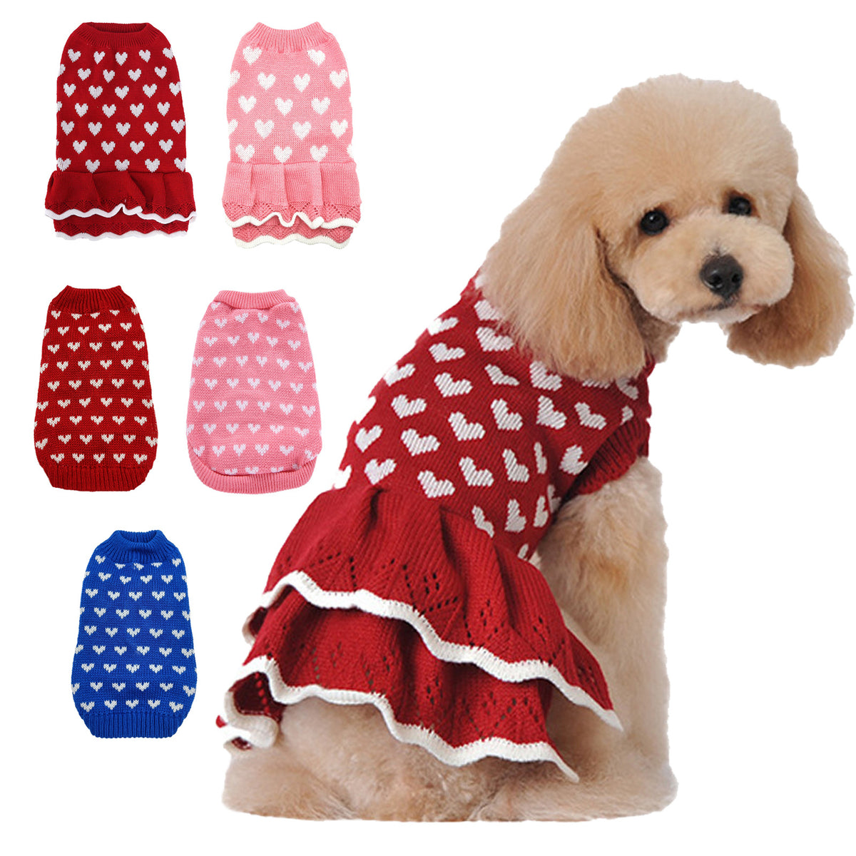 Hundestrickpullover Rot – S bis XXL – Bild 3 | LuxeStyle