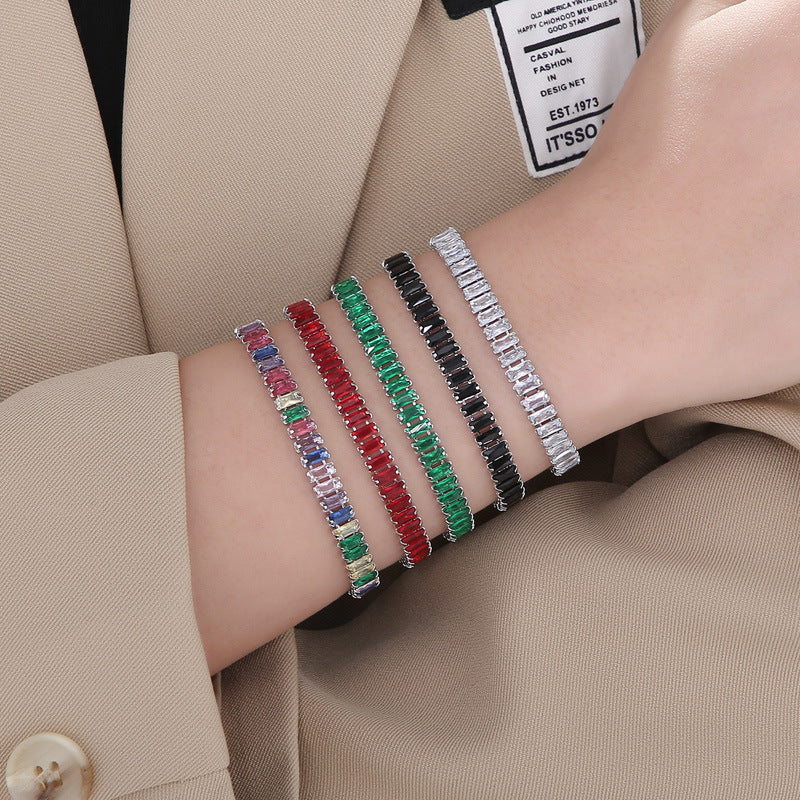Armband mit Zirkonia-Steinen, 18K vergoldet – Bild 8 | LuxeStyle