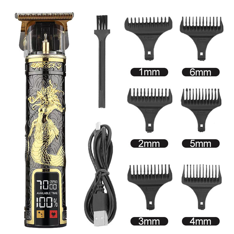 Retro-Haartrimmer mit Öl-Kopfgravierung