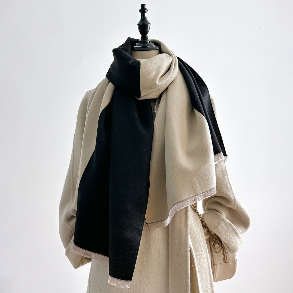 Kaschmirimitat-Schal mit Fransen – Bild 5 | LuxeStyle