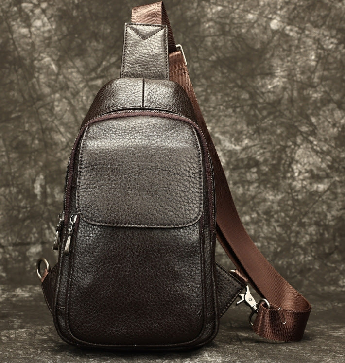 Brusttasche aus Vollnarbenleder für Herren